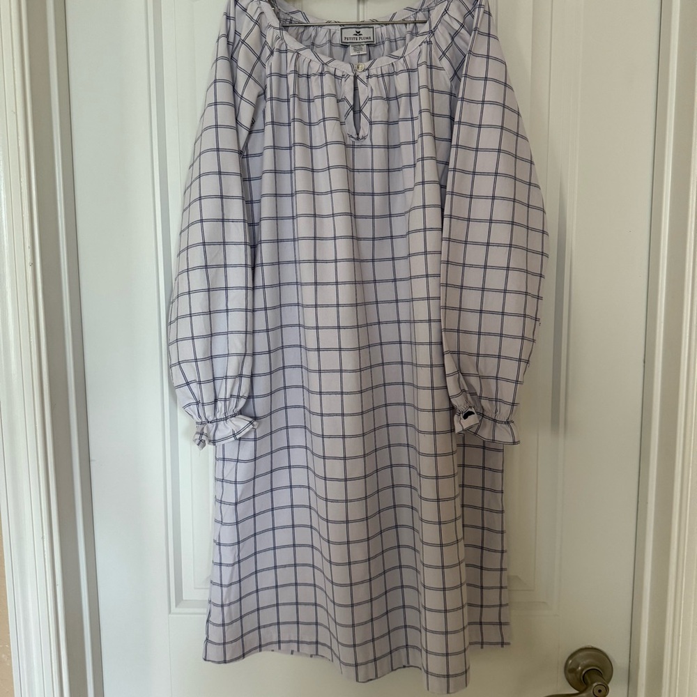 Petite Plume Girls Nantucket Tattersall Delphine Nightgown